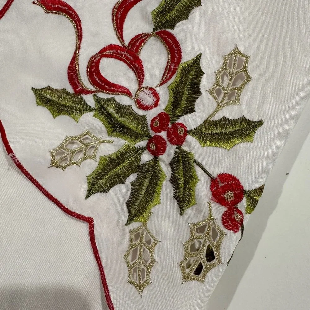 Set of 2 Christmas Silk Embroider‎ Placemat.